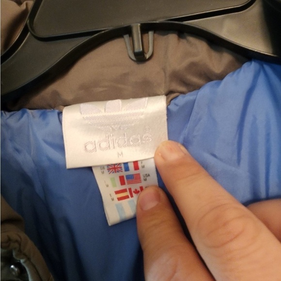 Y2k adidas down jacket puffer size mens medium green baby blue - Picture 6 of 9